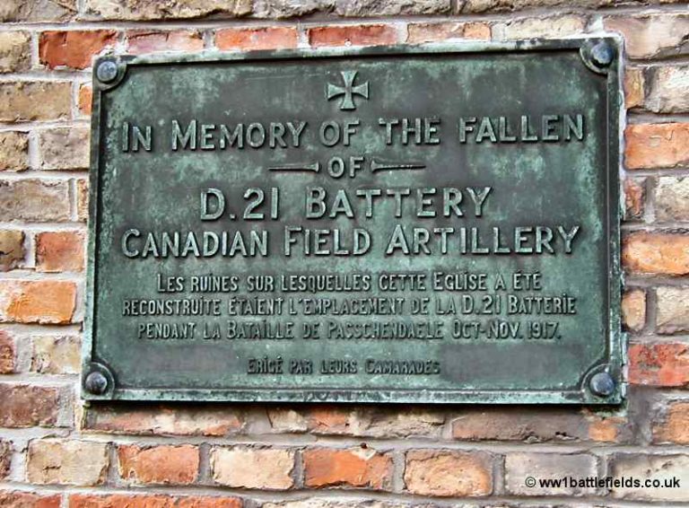 Canadian Artillery Memorial Plaque